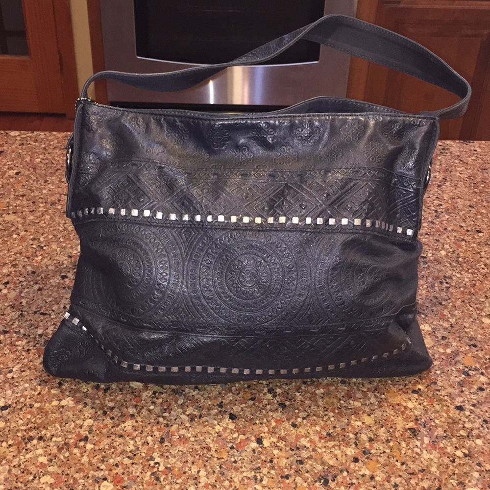 Giani Bernini Black Leather Shoulder Bag